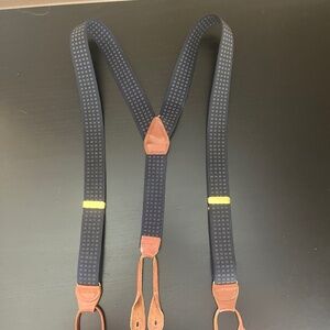 Vintage Navy Blue Suspenders